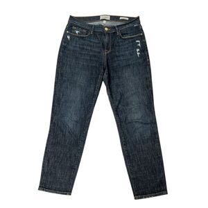 Frame Jeans Womens 26 Blue Le Gargon Crop Boyfriend Dark Wash Mid Rise Denim